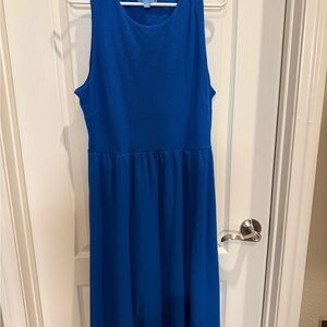 Draper James Bright Blue Sleeveless Dress with pockets